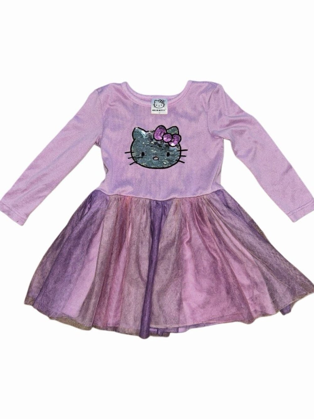 San Rio Purple Sequin Hello Kitty Tulle Dress 3T